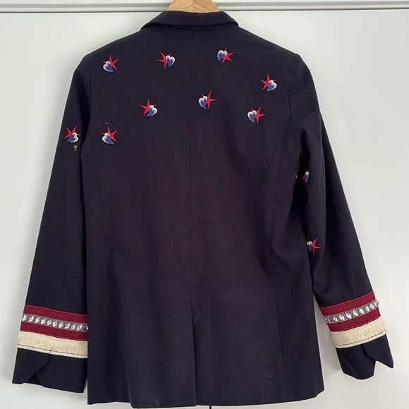 :Price Firm: Anthropologie Child of the Universe Mezze Embroidered Blazer - Picture 6 of 10